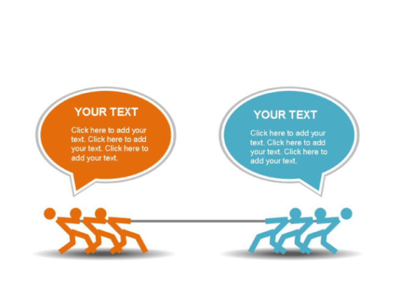 小人拔河ppt图表