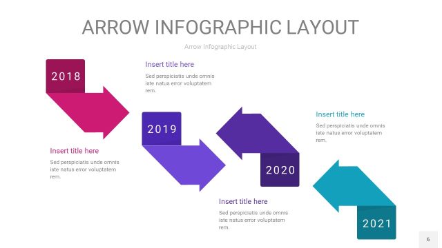 紫色系箭头PPT信息图表6