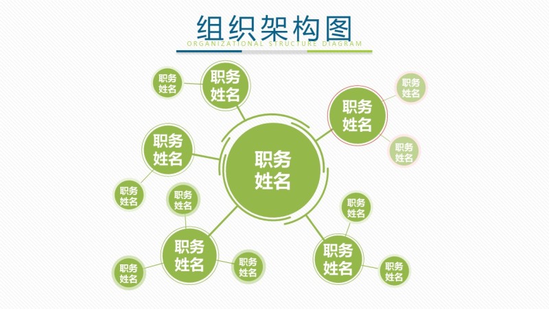 绿色组织结构PPT图表-28