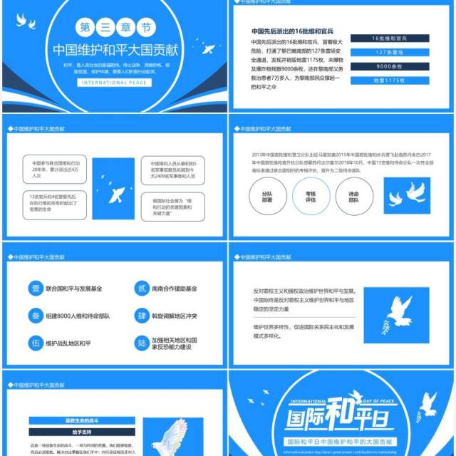 国际和平日中国维护和平的大国贡献动态PPT模板 国际和平日中国维护和平的大国贡献动态PPT模板