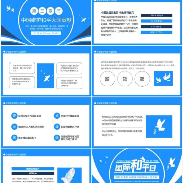 国际和平日中国维护和平的大国贡献动态PPT模板