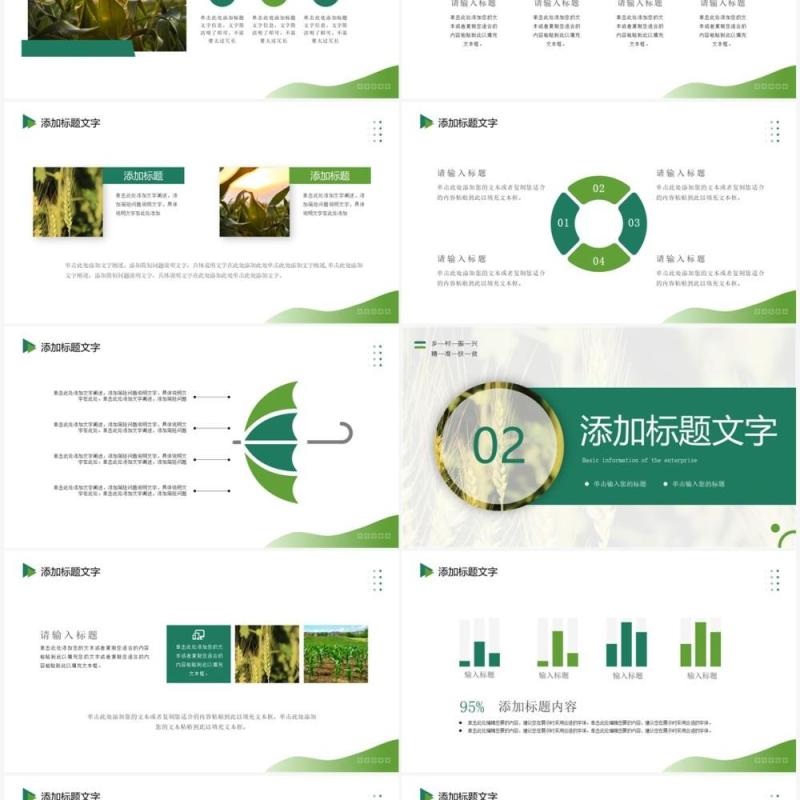 绿色商务风特色产品项目计划书PPT模板