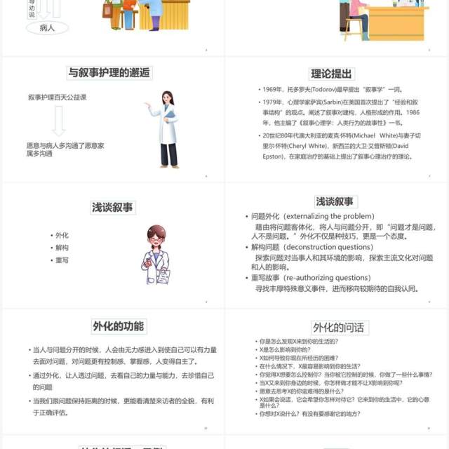 蓝色卡通风浅谈叙事护理PPT模板 蓝色卡通风浅谈叙事护理PPT模板