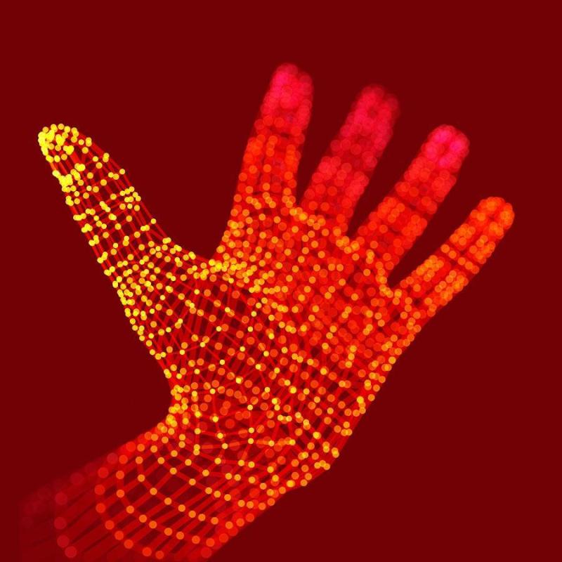 17款创意粒子科技未来点线手势人工智能手模型矢量素材EPS源文件