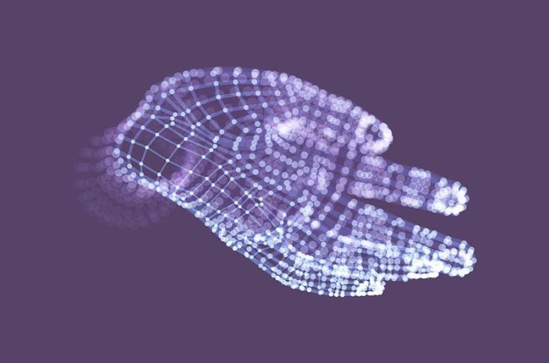 17款创意粒子科技未来点线手势人工智能手模型矢量素材EPS源文件