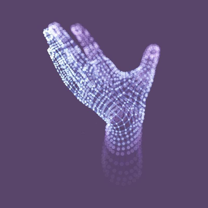 17款创意粒子科技未来点线手势人工智能手模型矢量素材EPS源文件