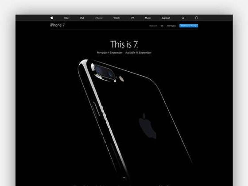 Apple iPhone 7 着陆页