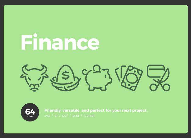 64个财务金融线性图标素材64 Finance Icons 64个财务金融线性图标素材64 Finance Icons