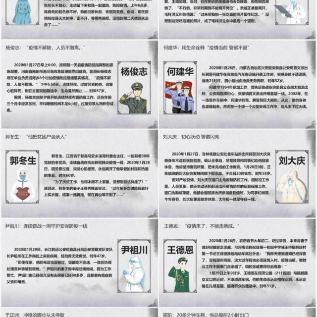 水墨风清明追思致敬疫情期间殉职的一线英雄PPT模板 水墨风清明追思致敬疫情期间殉职的一线英雄PPT模板
