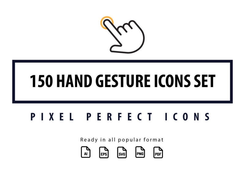 300手势像素完美图标集，300手势图标集