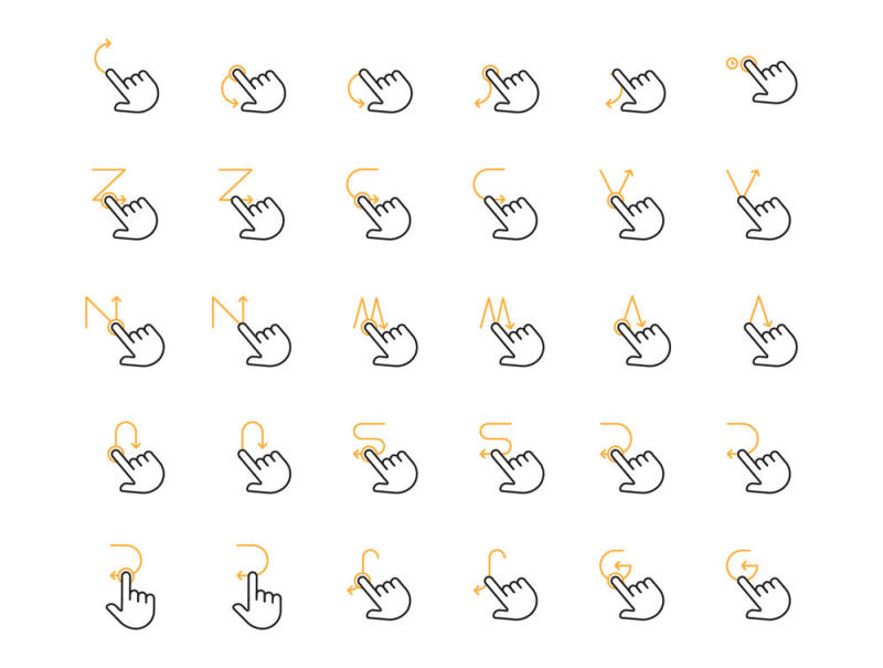300手势像素完美图标集，300手势图标集