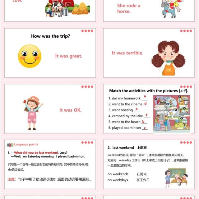 人教版七年级英语下册What did you do last weekend第一课时PPT模板 人教版七年级英语下册What did you do last weekend第一课时PPT模板
