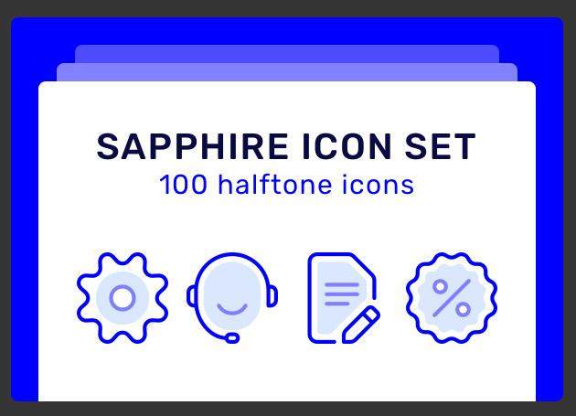 蓝宝石图标素材集合Sapphire Icon Set 蓝宝石图标素材集合Sapphire Icon Set