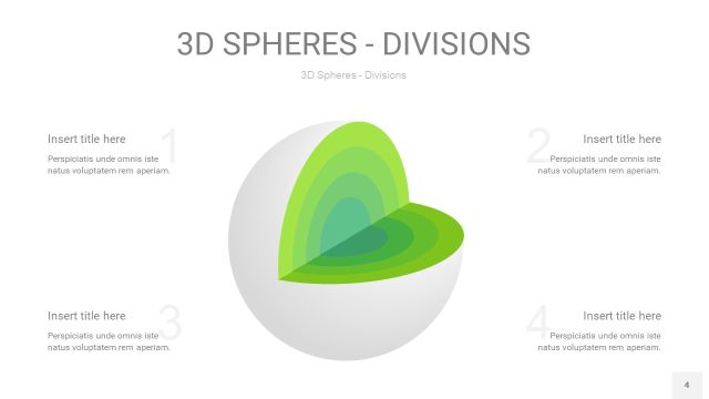 浅绿色3D球体切割PPT信息图4