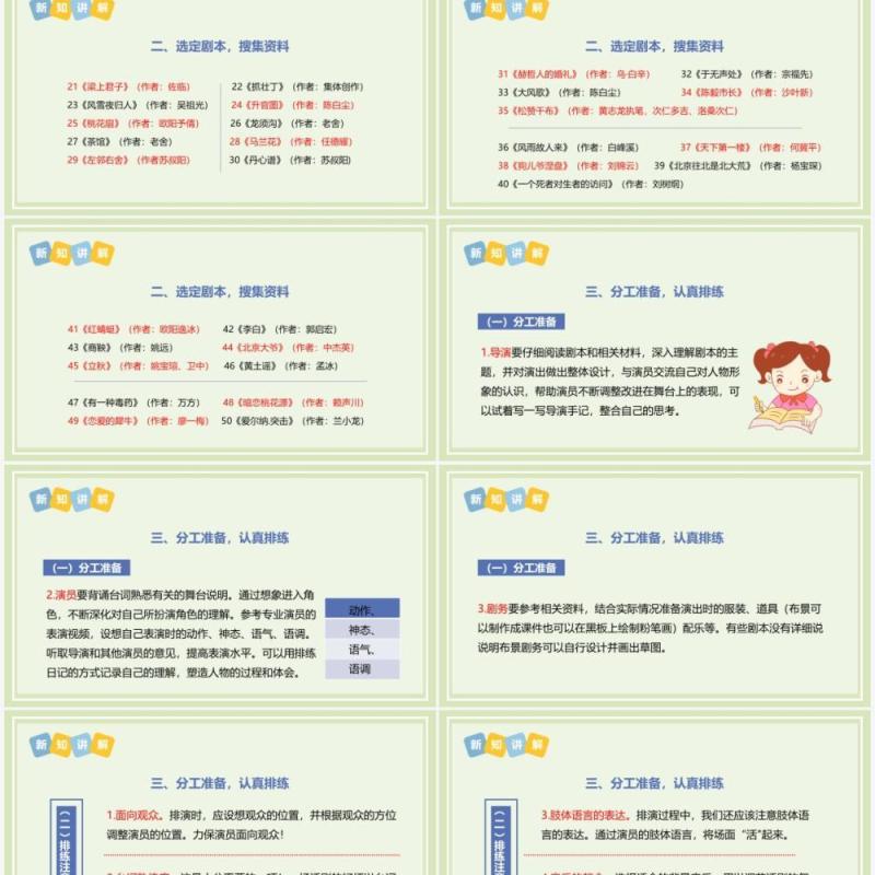 部编版九年级语文下册准备与排练课件PPT模板