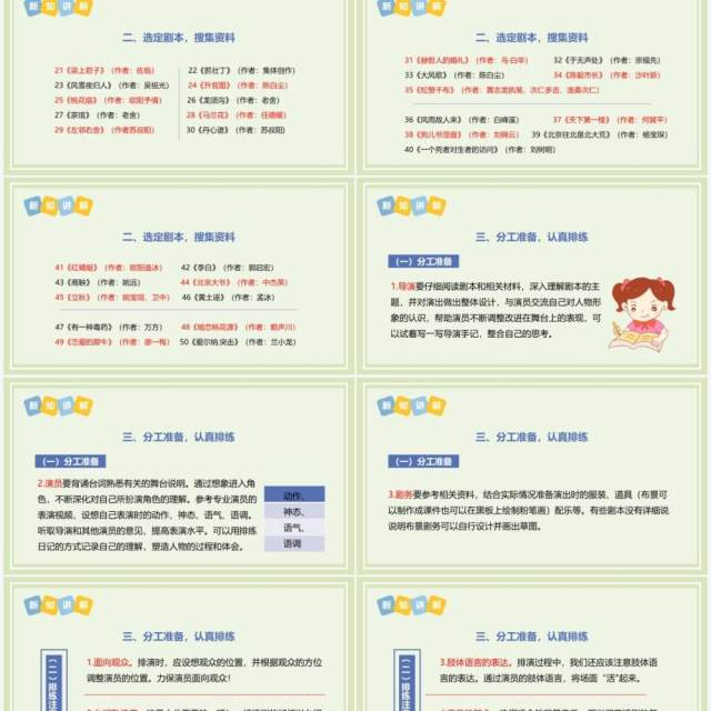 部编版九年级语文下册准备与排练课件PPT模板 部编版九年级语文下册准备与排练课件PPT模板