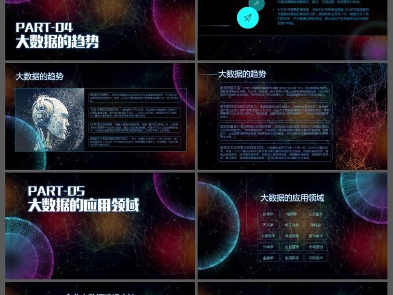 互联网大数据ppt模板云计算科技