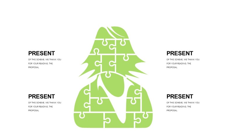 小清新绿色商务PPT图表-6