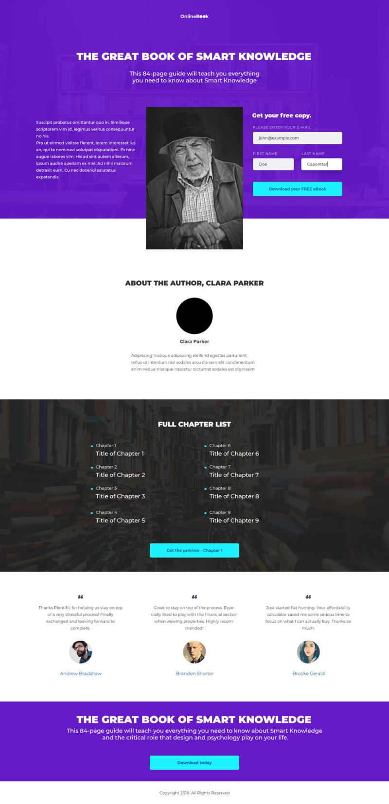 08用于Photoshop和Sketch的着陆页模板。，Zoush多用途页面