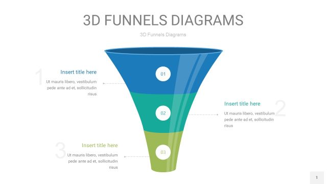 彩色3D漏斗PPT信息图表1 彩色3D漏斗PPT信息图表1