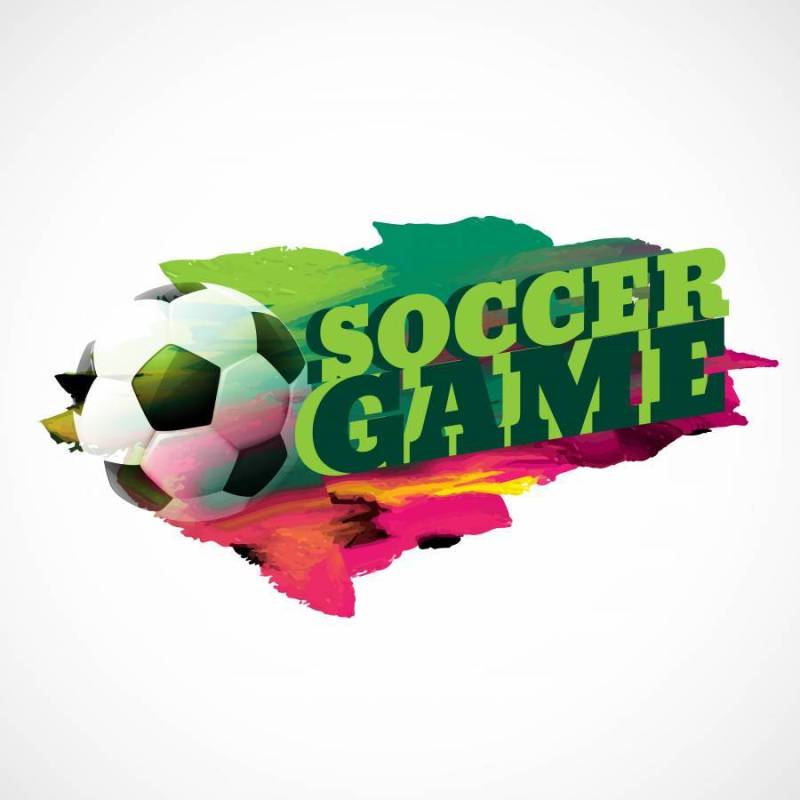 抽象的足球背景与油漆效果