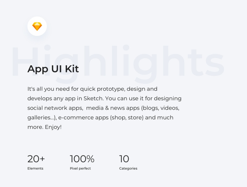 一套20多个UI元素，用于多用途。，App UI Kit 001