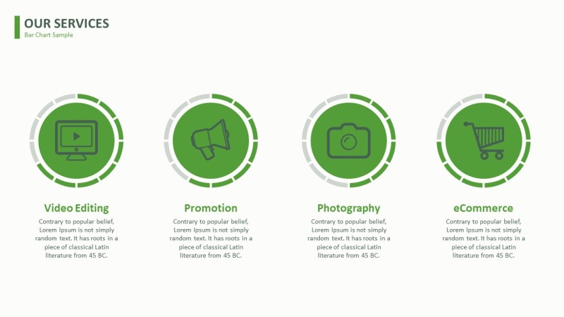 绿色简约线条PPT图表-20