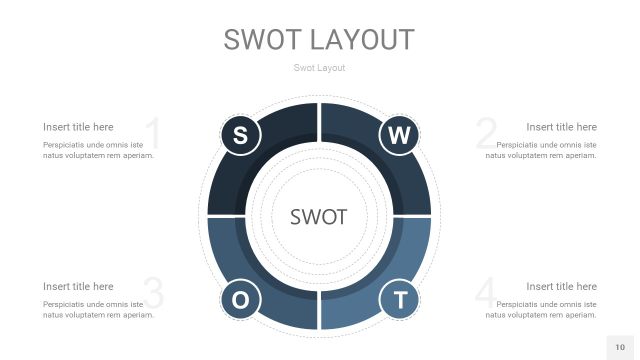 莫兰迪蓝色SWOT图表PPT10