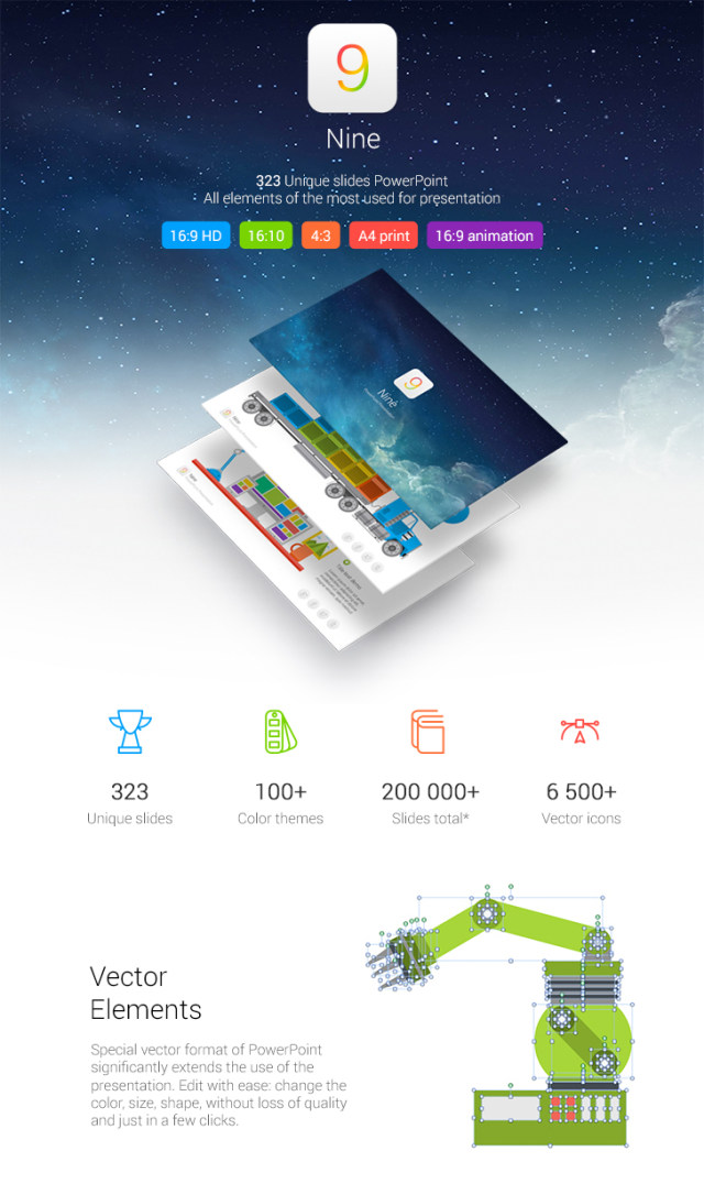 9个多用途PPT信息图表模板nine multipurpose powerpoint template