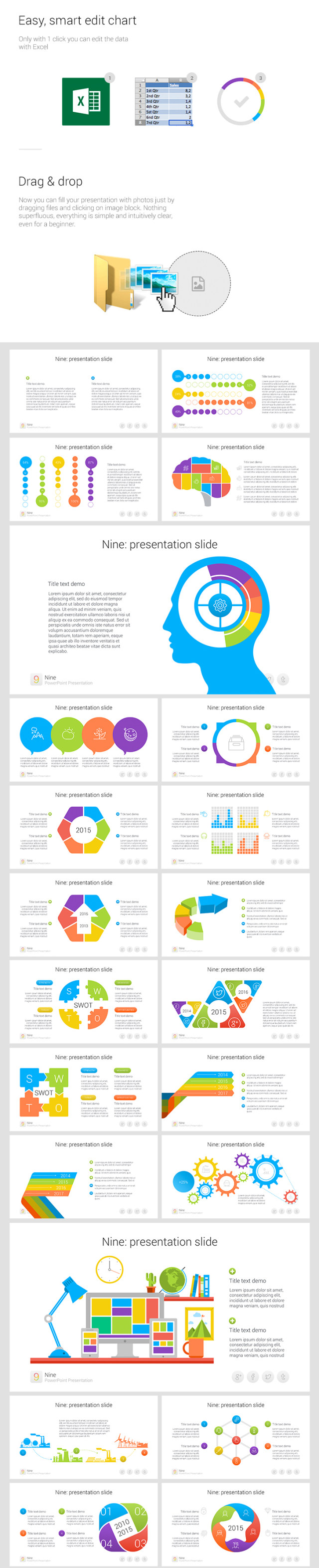 9个多用途PPT信息图表模板nine multipurpose powerpoint template 9个多用途PPT信息图表模板nine multipurpose powerpoint template