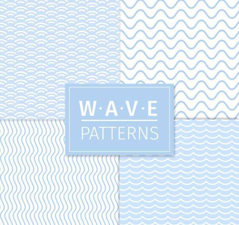 蓝色海浪无缝背景