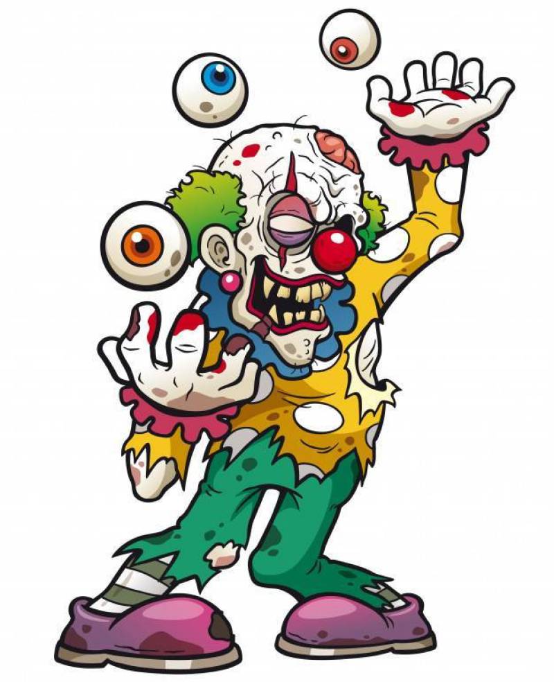 Cartoon Zombie clown
