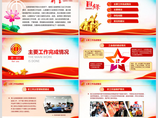 工会民主管理维权工作总结汇报PPT模板 工会民主管理维权工作总结汇报PPT模板