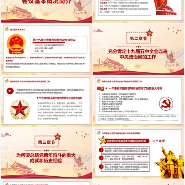 百年奋斗重大成就和历史经验PPT模板 百年奋斗重大成就和历史经验PPT模板