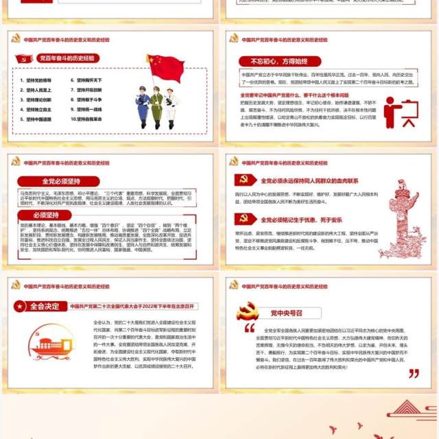 百年奋斗重大成就和历史经验PPT模板 百年奋斗重大成就和历史经验PPT模板