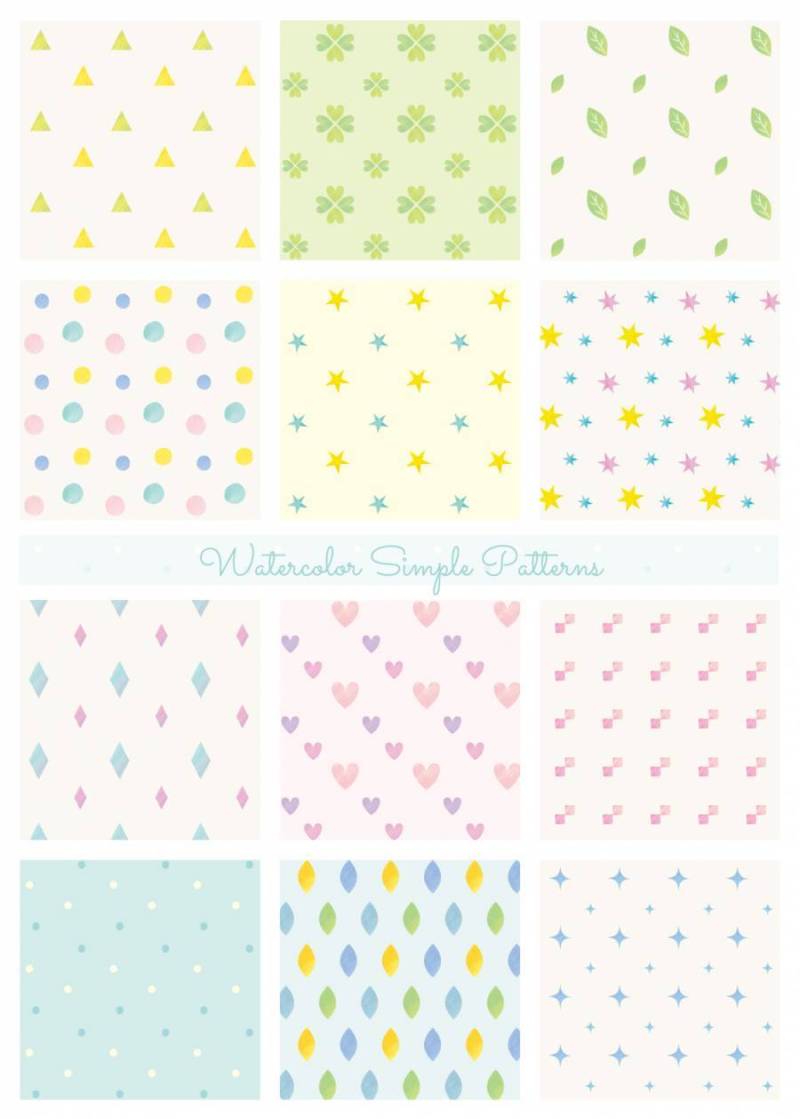 水彩风格简单的模式