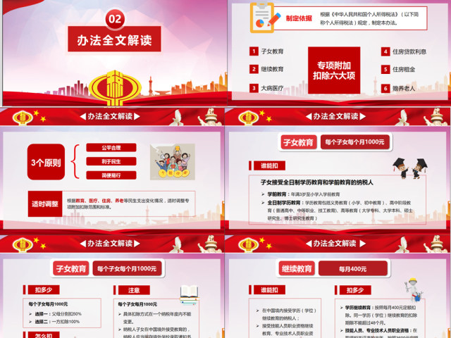 原创解读个人所得税专项附加扣除暂行办法PPT-版权可商用 原创解读个人所得税专项附加扣除暂行办法PPT-版权可商用