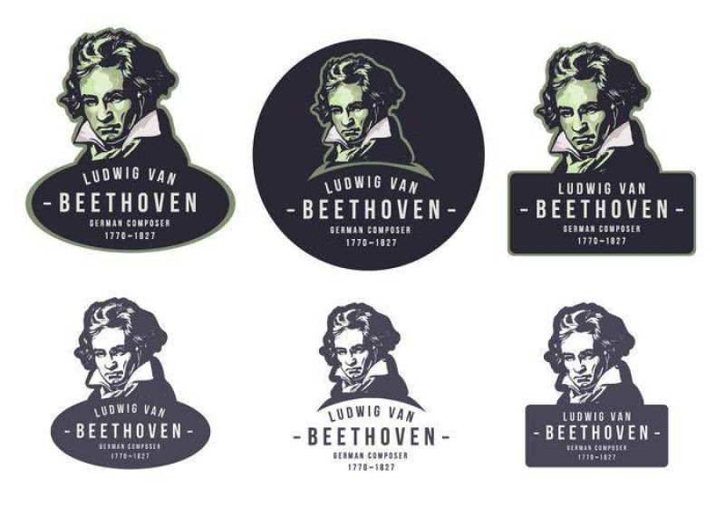 贝多芬复古会徽标志