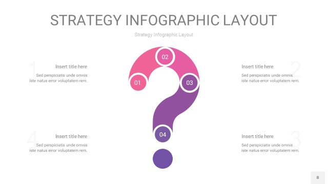 粉紫色战略计划统筹PPT信息图8