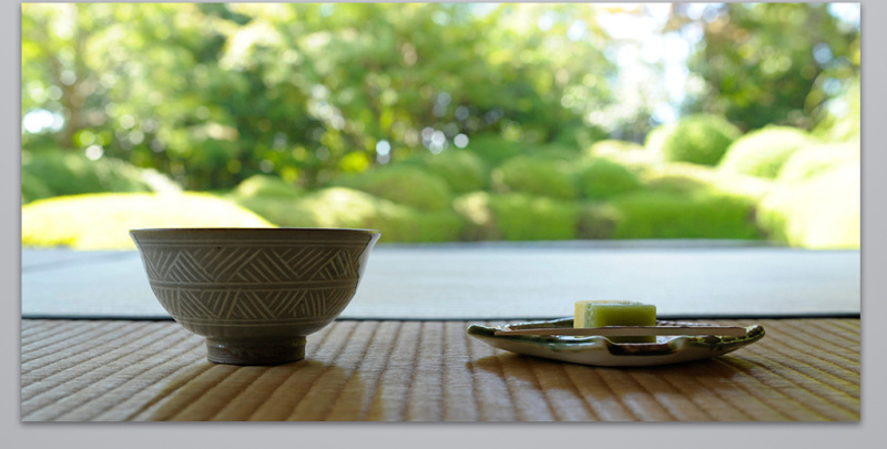 日本旅游日本著名手工茶点的背景图