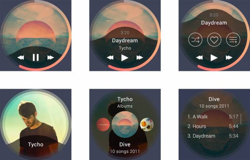 Android Wear 音乐播放器概念设计