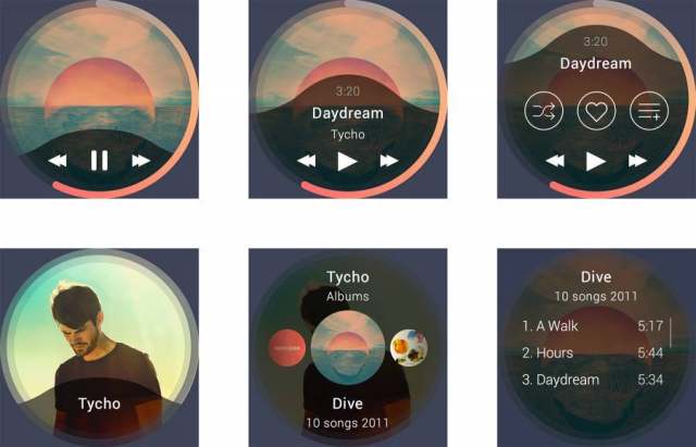 Android Wear 音乐播放器概念设计