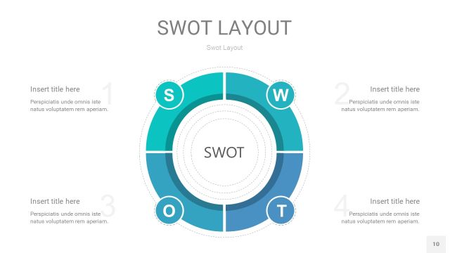 宝石绿SWOT图表PPT10 宝石绿SWOT图表PPT10