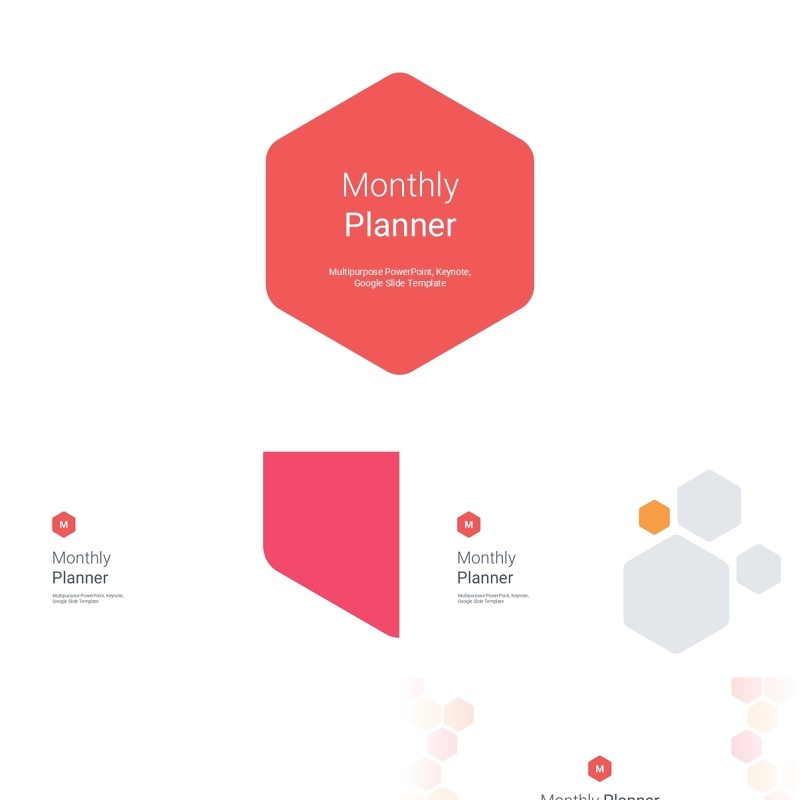 暖色系月度计划规划工作汇报PPT动态模板可插图Monthly Planner animation