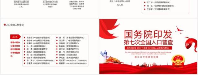 国务院印发第七次全国人口普查的通知动态PPT模板 国务院印发第七次全国人口普查的通知动态PPT模板