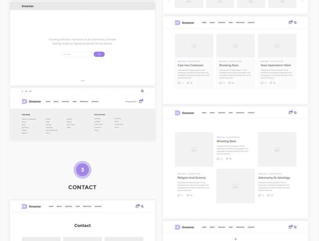 在Sketch,Dreamer线框套件中构建的150多种元素和11个类别 在Sketch,Dreamer线框套件中构建的150多种元素和11个类别