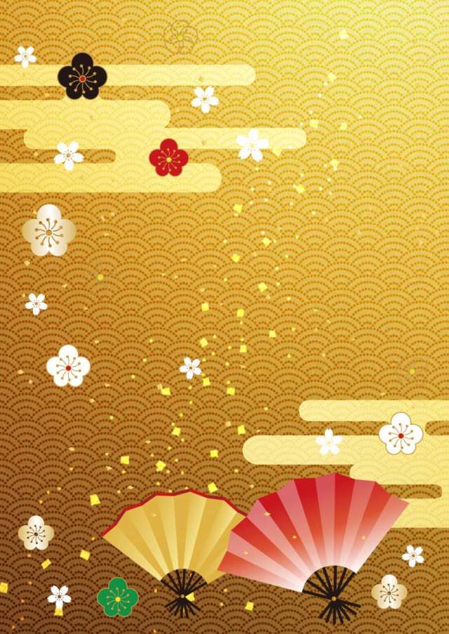 梅_和柄_金箔_背景