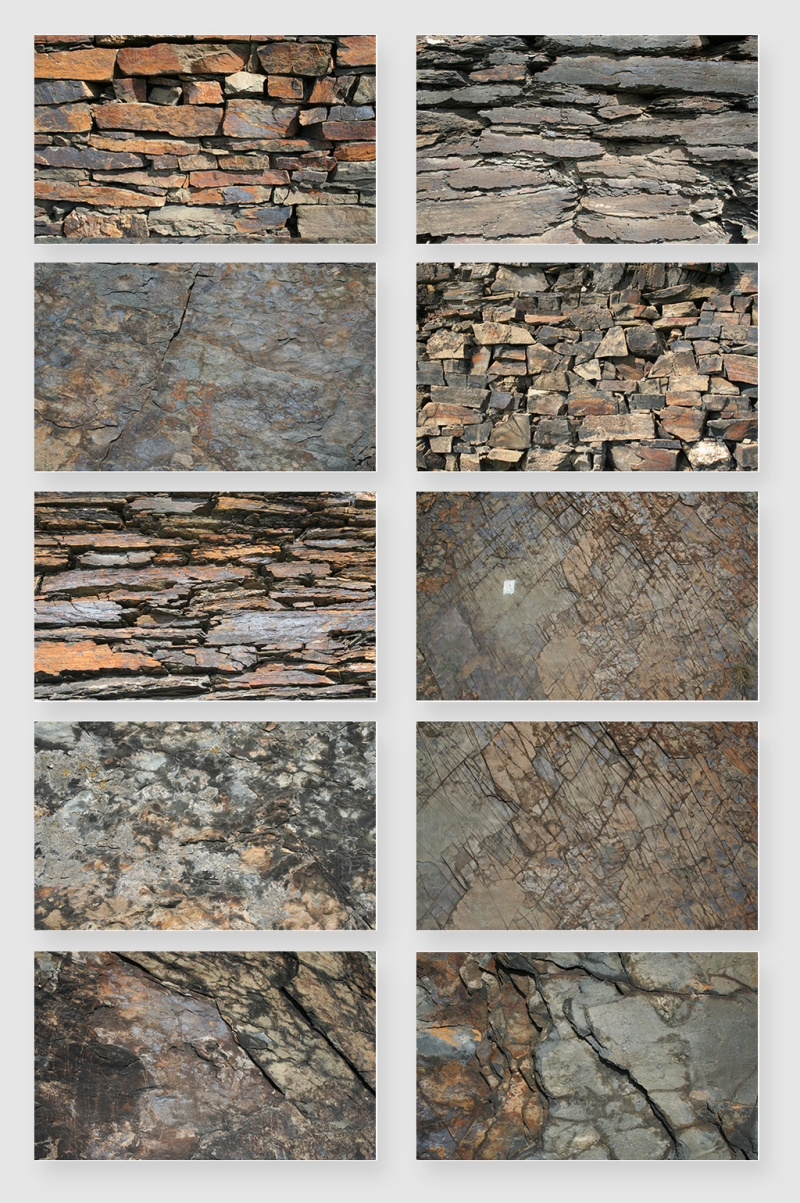 高清粗糙石头砖墙底纹