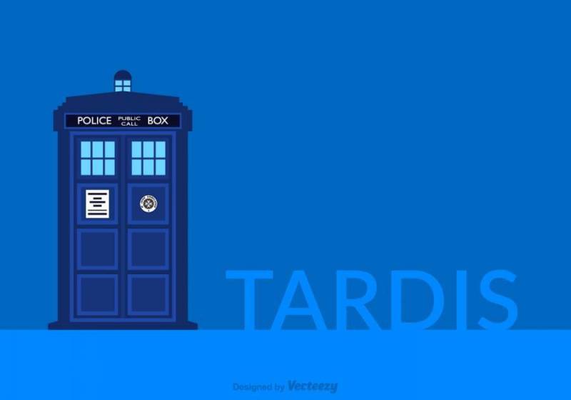 Tardis警察框矢量壁纸