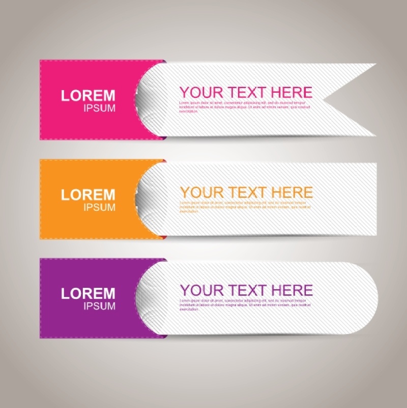 条纹信息图形模板集25